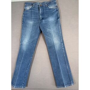 Vintage Wrangler Men's Jeans Cowboy Cut 80s/90s USA Made 38x34 Denim